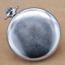 Seiko Precision Pocket Watch Vintage Stainless Steel Manual Winding Mens Watch