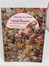 Book of Old French Flowers Textile Designs Gift Wrap Scrapbook Paper Ephemera