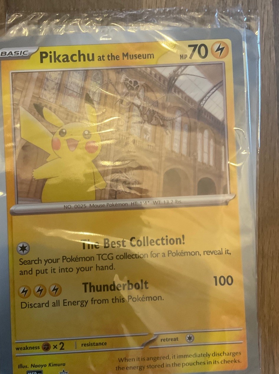 Pokemon TCG: Pikachu at The Museum Jumbo Card Sealed & New✅