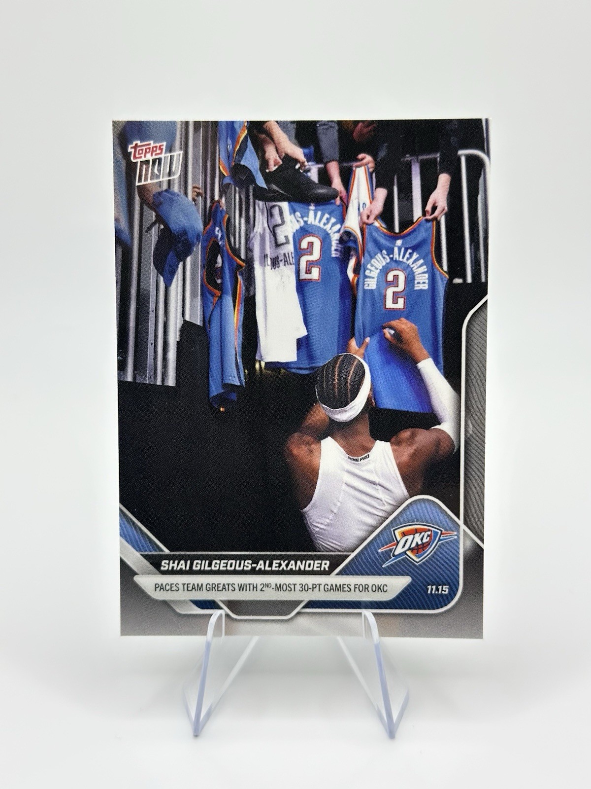 Shai Gilgeous-Alexander 2025-26 NBA Topps NOW Card #56SP Image Variation SP