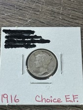 1916 Mercury Dime Silver Choice EF! Two Errors In Cod We Trust🫡 Turn Reverse