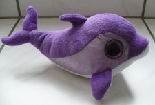 Ty Glubschi Beanie Boos – Delfin Delphin „Flips”, Stofftier Glitzeraugen, 21 cm