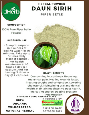 [idHerb] 50-500 Gramm Pulver Betel Sireh Pfeiferkäfer Bio Wildgefertigt