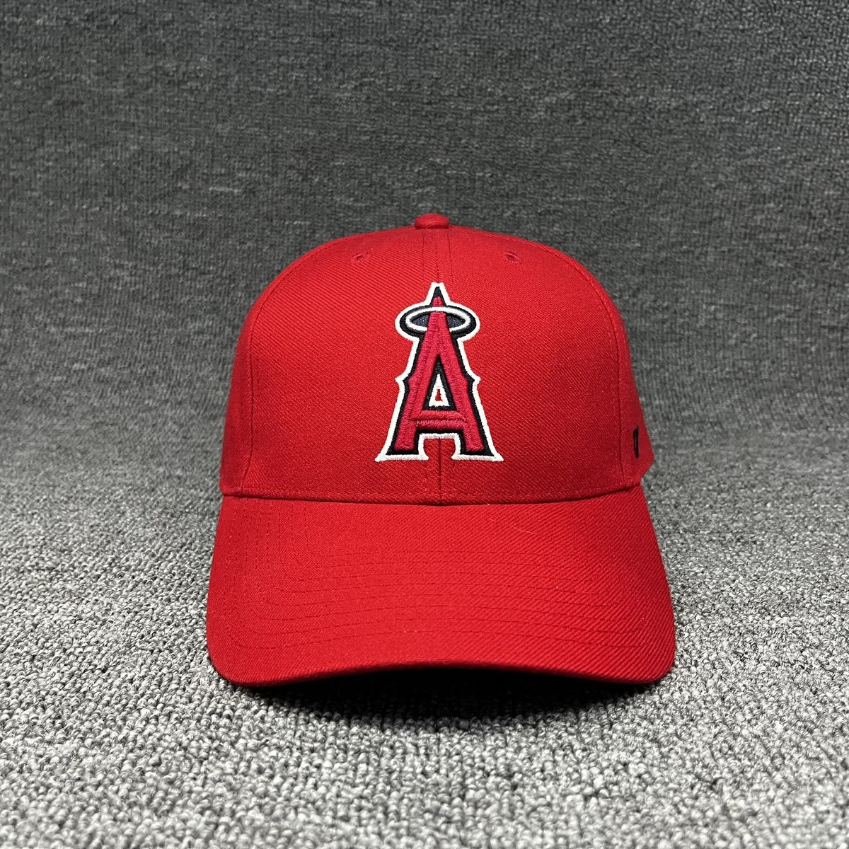 Los Angeles Angels '47 Brand Clean Up Hat Red Adjustable MLB Strapback Cap