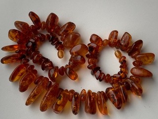 ¡RARO! Antiguo collar antiguo báltico con cuentas ámbar vintage natural 69 46 gr