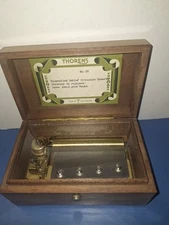 Fine Working Thorens 3 Tune Music Box Mozart, Schubert, Brahms No.28 Switzerland
