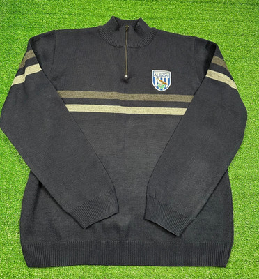 West Bromwich Albion Quarter Zip Pullover Sweater Herren Erwachsene Medium Fußball Oberteil