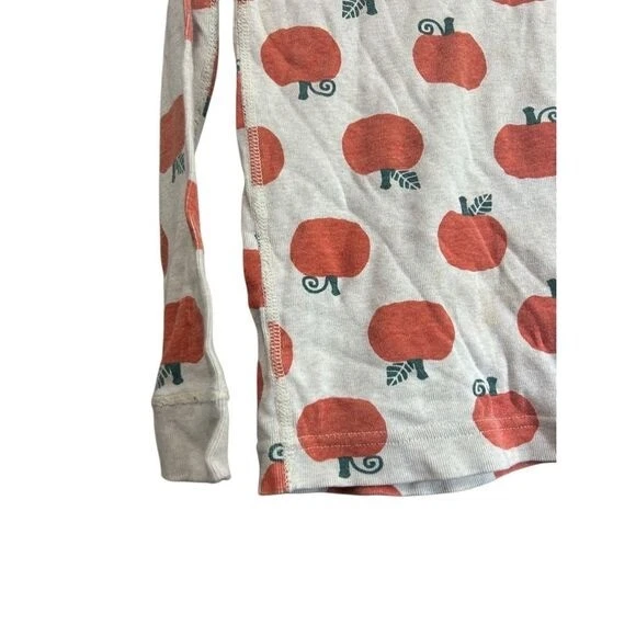 Hanna Andersson Organic Cotton Pajama Top 6-7 Pumpkin Print Long Sleeve - Image 3 of 4