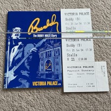 BUDDY The Buddy Holly Story Victoria Palace theatre Programme and old Tickets