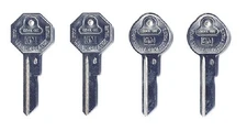 1968 Camaro & Firebird Key Blank Kit 4 GM Replacement Keys