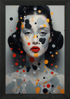 Color Splash Girl 4 gerahmte Wandbilder Poster Leinwanddruck Bild