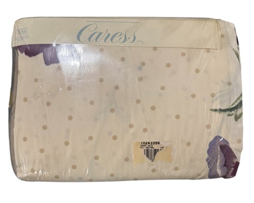 Caress Mervyn's Twin 3-teiliges Set Blätter 39 Zoll x 75 lila Kack Blume Poka Punkte versiegelt - Bild 2 von 9