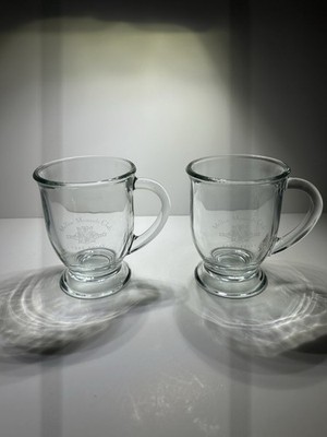 Vintage, Rare Four Roses Mellow Moments Club 2007 3 1/2 Inch Glasses With Handle