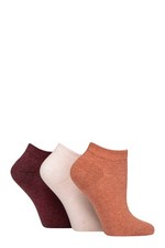 Womens Diabetic Trainer Socks Plain Gentle Grip Cotton IOMI FootNurse 3 Pack 4-8