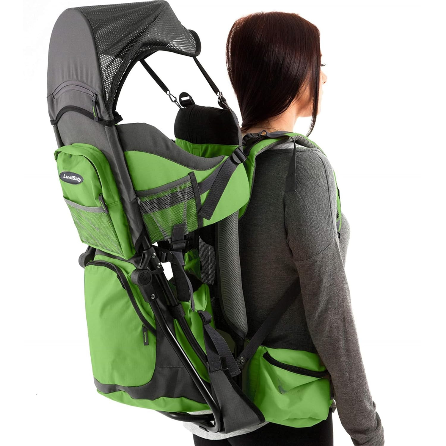 Premium Hiking Baby Carrier with Diaper Pad, Insulated Pocke