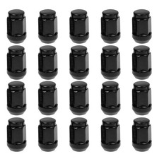 20 Radmuttern M12x1,5 35mm geschlossen SW19 Kegelbund Muttern Bundmutter Schwarz