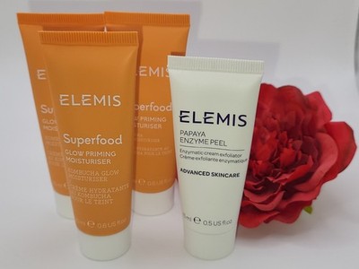 ELEMIS-Set: 3xSuperfood Glow Priming Moisturiser 20ml, 1xPapaya Enzym Peel 15ml