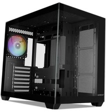 AL900 ATX Computer PC Case with 270° Full View Tempered Glass Black