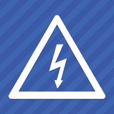 High Voltage Electrical Shock Hazard Warning Symbol Vinyl Decal Sticker