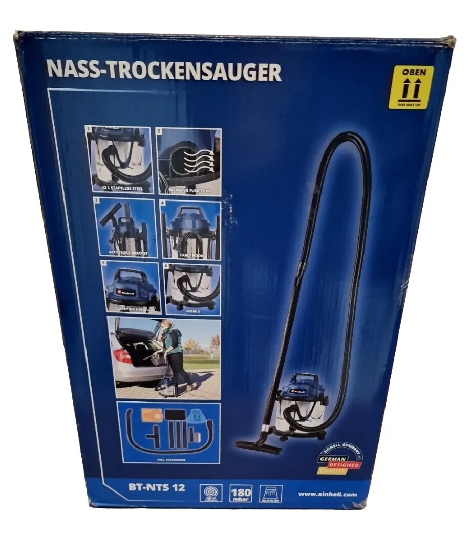 Einhell Nass Trockensauger Bt Nts 12 Test EINHELL Nass Trockensauger BT-NTS 12 180 mbar 12 Liter Blue Filter