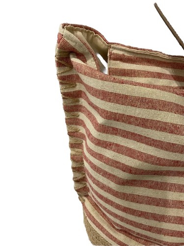 Sun N Sand Womens Cotton Large Beach Tote Bag Striped Shimmer Multicolor - Picture 4 of 16