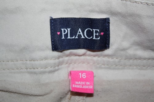 Children's Place Girls Size 16 Beige Khaki A Line Stretch Skort Skirt - Picture 4 of 5