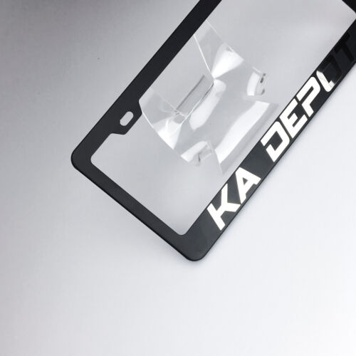 Laser Engraved Lamborghini Logo Mirror Matte Black License Frame Stainless Steel - Picture 8 of 11