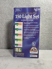 150 Multi Colored Christmas Light Set With Green Wires