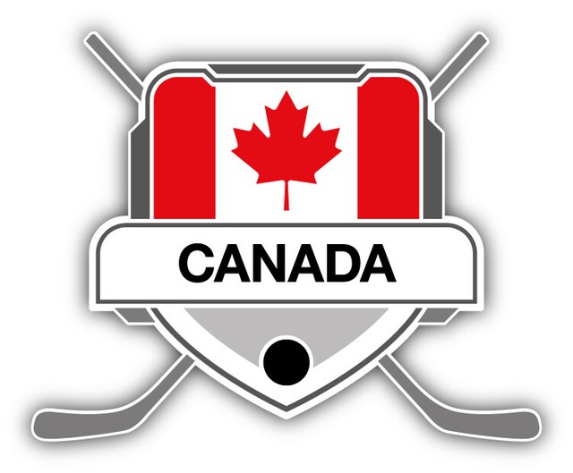 Canada Flag Hockey Crest Car Bumper Sticker Decal 5'' x 4'' eBay