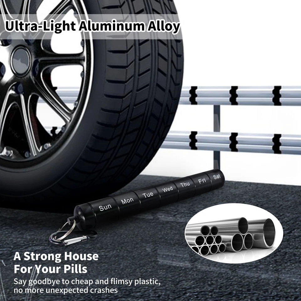 Extra Large Weekly Pill Organizer Daily Case 7 Day Box Storage Portable Travel - Image 3 of 4