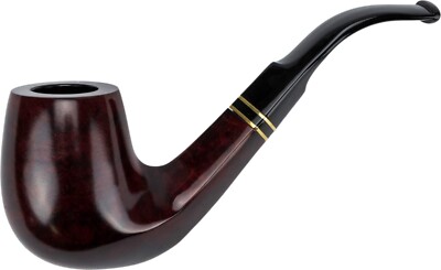JEAN CLAUDE Mod. No. 3 RED BENT PIPE w. RING **NEW IN POUCH**