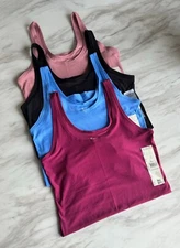 4 Pack NO BOUNDARIES Women Juniors Scoop Cami Tank Top Stretch Soft XL 15-17 NEW