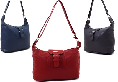 NEW WOMENS LADIES LORENZ FAUX LEATHER SHOULDER BAG HANDBAG UK SELLER