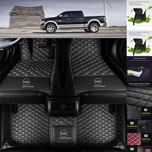 For Dodge RAM 1500 Car Floor Mats Waterproof Custom Auto Cargo Liners Carpets - Imagen 14 de 34