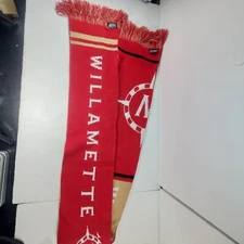 Willamette University Scarf Red, Gold & White With Fringe Ruffneck Scarves