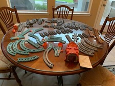 Mattel Gullane Thomas Trackmaster Gray  Blue Track / Tunnel 80 Piece Lot
