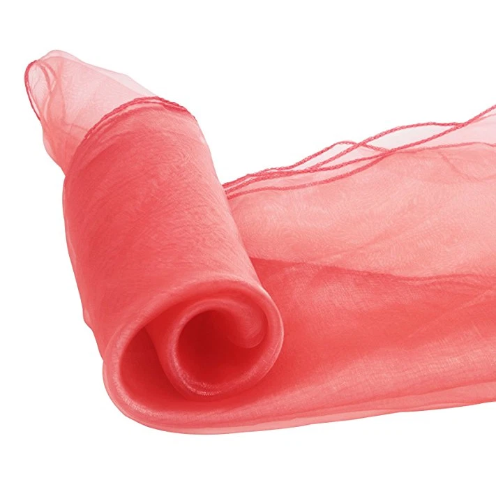 Fajas de silla de organza coral aniversario boda cumpleaños fiesta silla decoración Foto 4 de 4