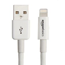 2 Pack AmazonBasics to USB A Cable 3 FT - MFi Certified iPhone Charger - White