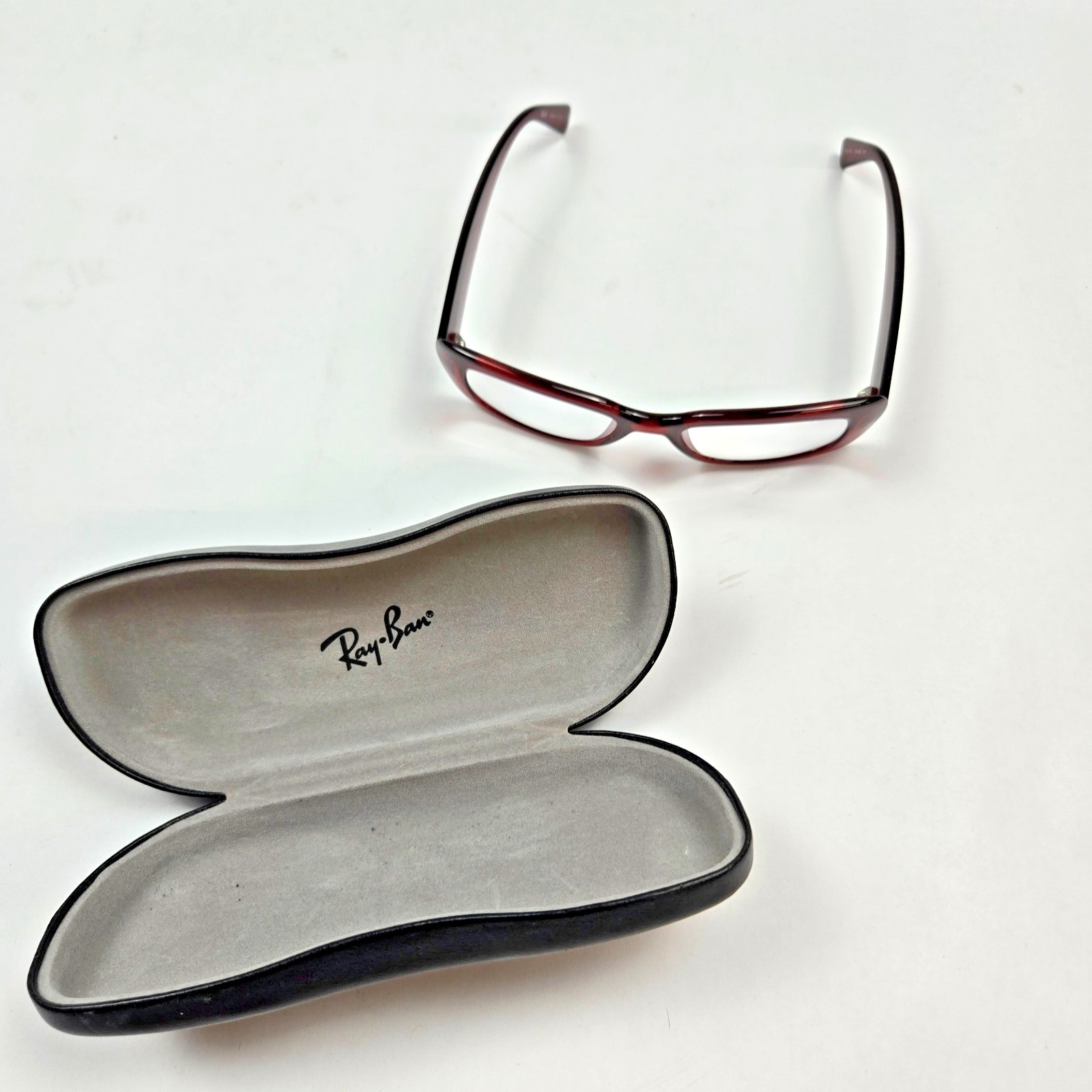 Ray Ban Burgundy Rectangular Glasses Frames Italy… - image 9