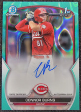 2023 Bowman Draft Chrome 1st Aqua Lava Refractor AUTO /199 Connor Burns #CDA-CB