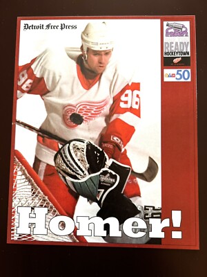 Detroit Red Wings Tomas Holmstrom 8x10 Detroit Free Press Hockey Insert Photo