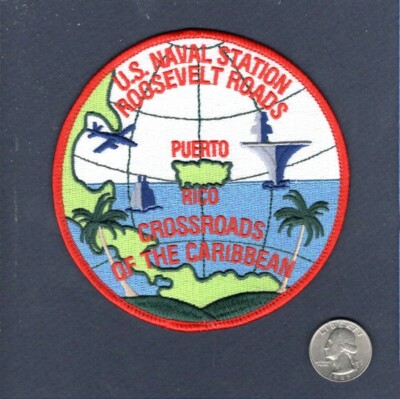 Navsta Marine Station Roosevelt Rosey Roads Pr US 11.4cm Sockel Geschwader Patch