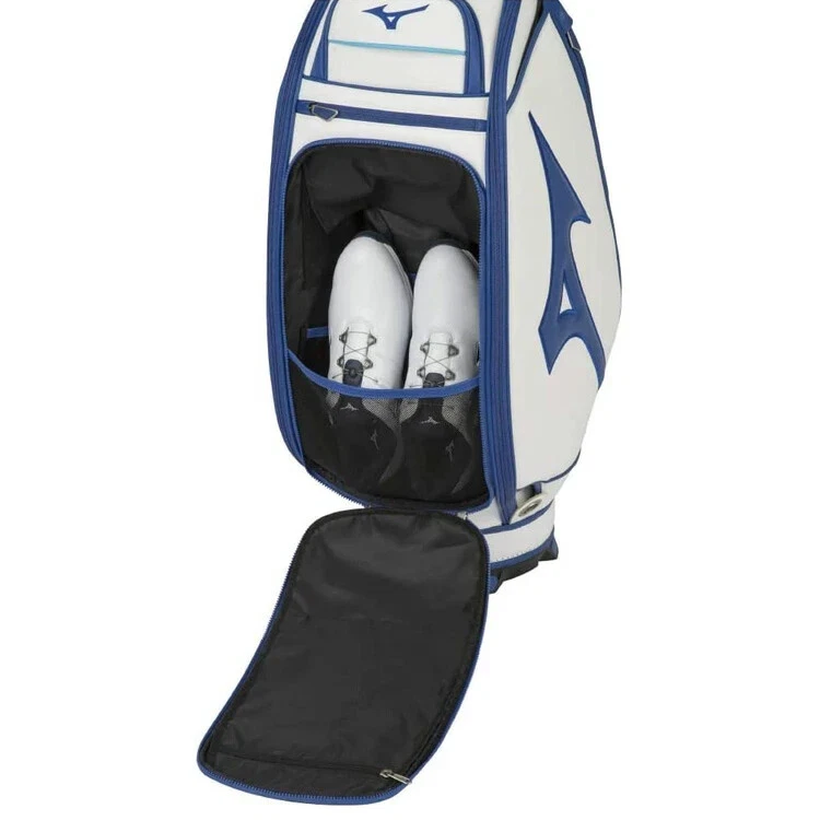 美津浓高尔夫旅游工作人员包 10.5 x 47 英寸 6 路 5.8 公斤男式男女通用分隔器白色/蓝色 — 第 4/4 张图片