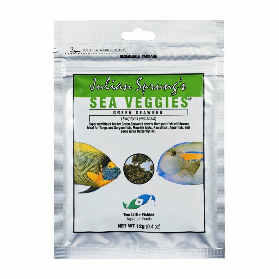 Two Little Fishies Julian Sprung's Seaveggies Green Seaweed Fish Food 0.4 oz