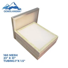 6 PACK 23" x 31" Aluminum Frame Screen Printing Screens 160 White Mesh Count