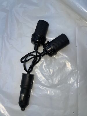 12 Volt Twin double Plug-In Cigarette Lighter Socket extension adaptor
