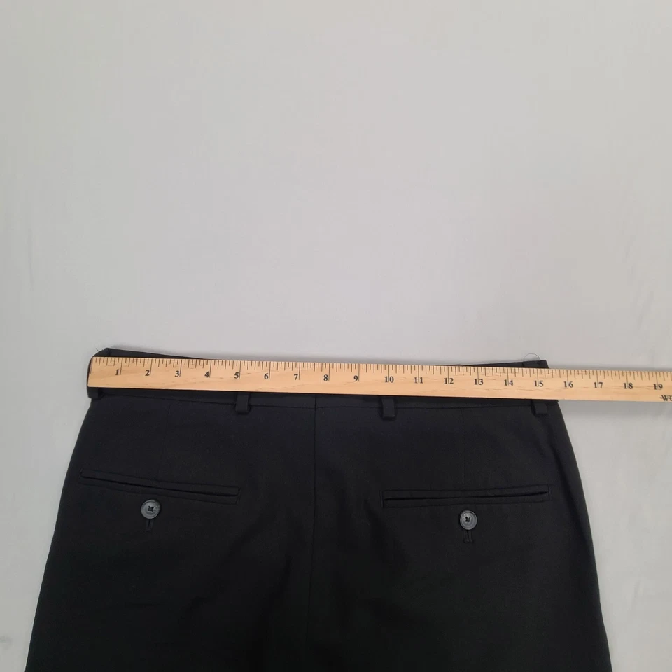 J Ferrar Pants Mens 30 Black Khakis Super Slim Dress Casual Slacks Stylish - Image 3 of 4
