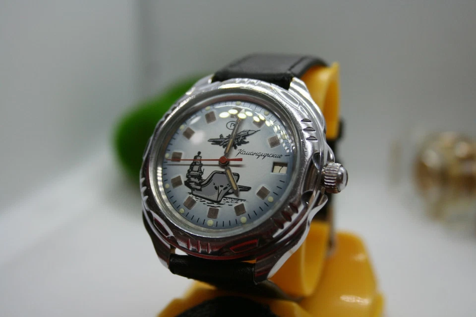 Reloj de pulsera KOMANDIRSKIE Wostok soviético Vostok URSS mecánico vintage Foto 4 de 4