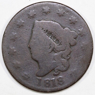 1818 1c N-2 Matron Head Large Cent