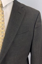 Banana Republic Men  s Brown Glen Check Stitch Lapel Sport Coat Blazer Sz 44 R